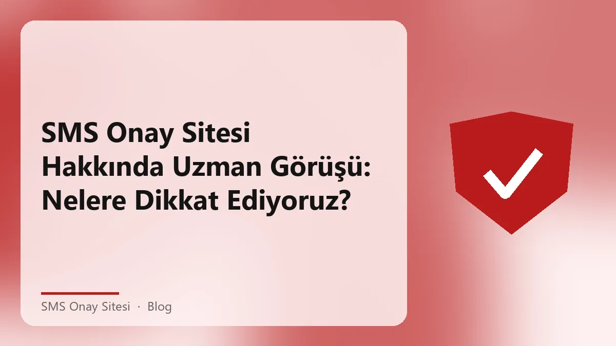 SMS onay sitesi hakkında bilgi veren bir grafik resim