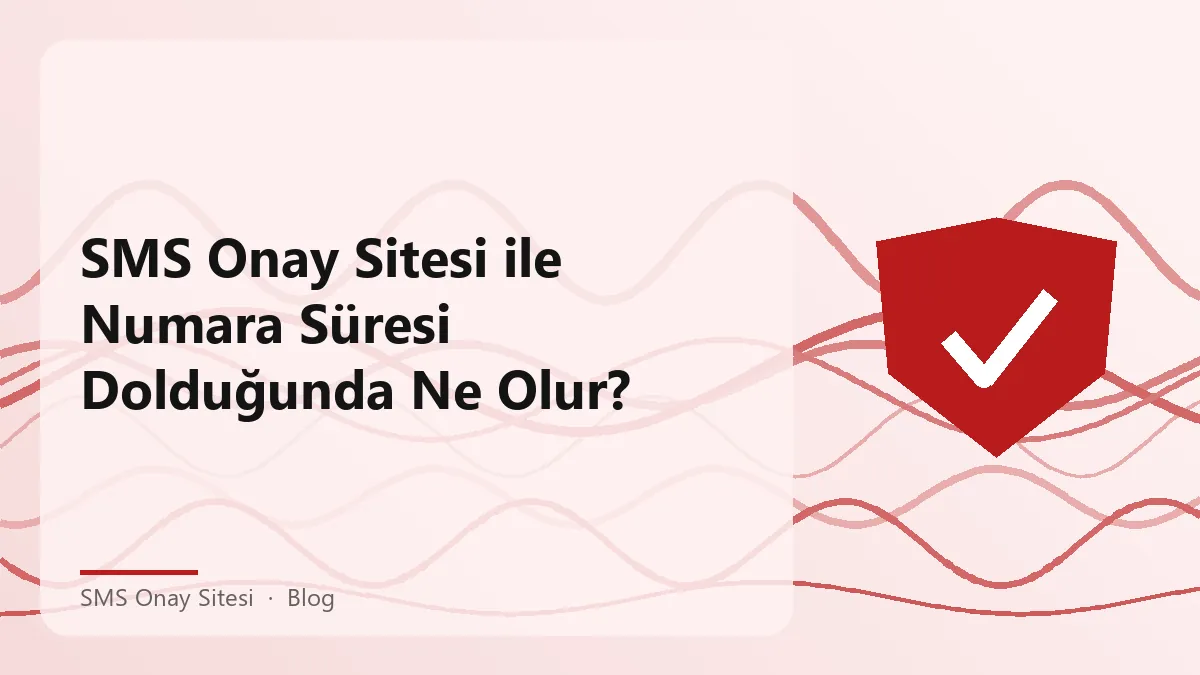 SMS onay sitesi numara süresi dolduğunda neler olur?